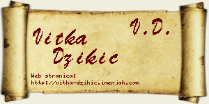 Vitka Džikić vizit kartica